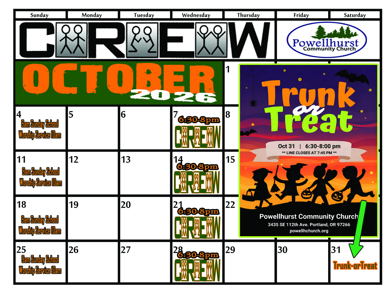 October 2026 Calendar copy